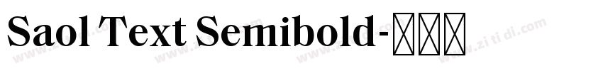 Saol Text Semibold字体转换 Saol Text Semibold字体转换